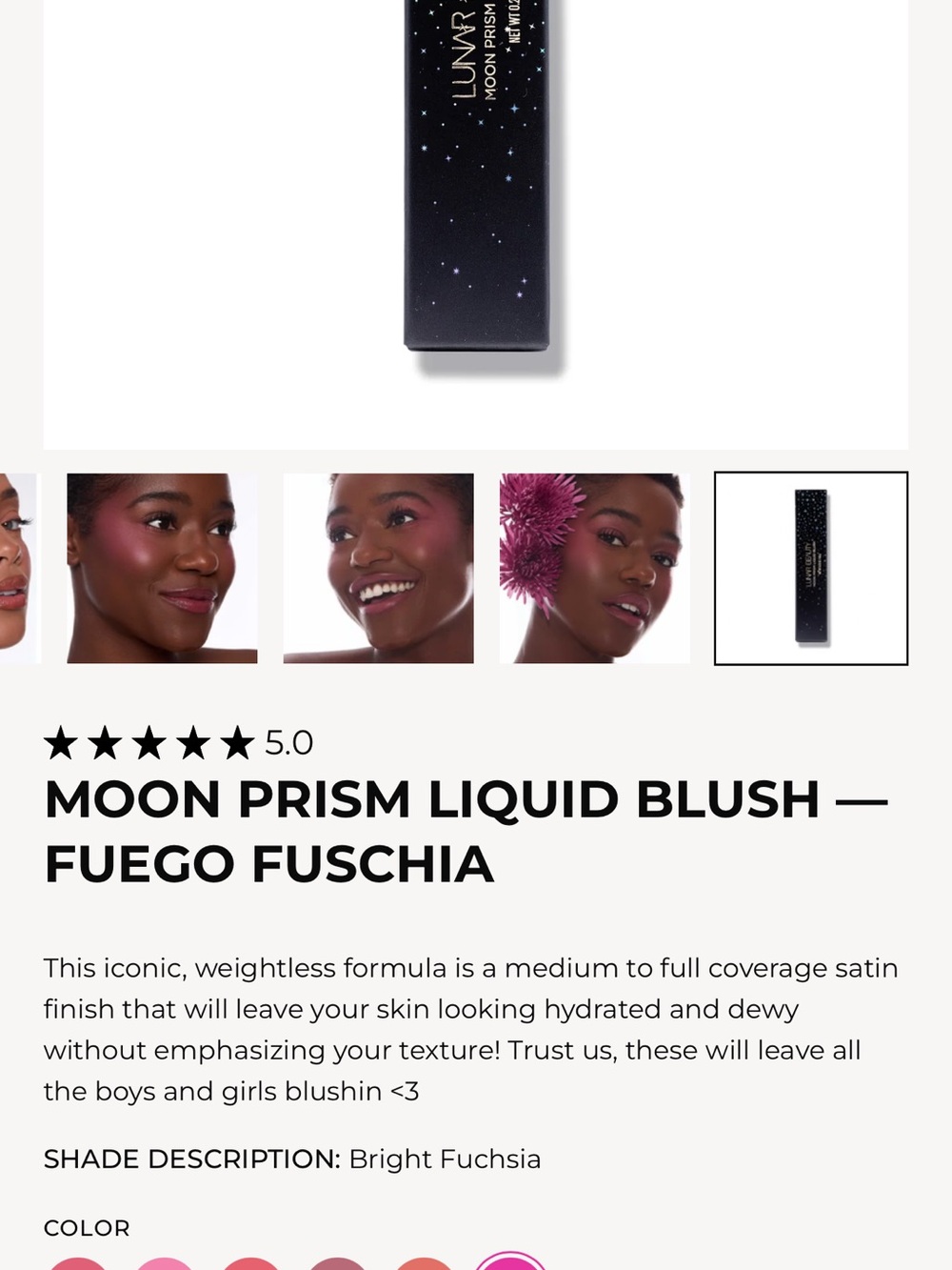 Moon Prism Liquid Blush — Fuego Fuschia (Bright Fuchsia)